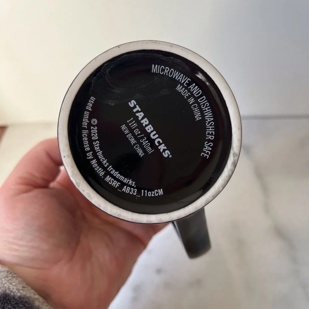 Black Starbucks mug